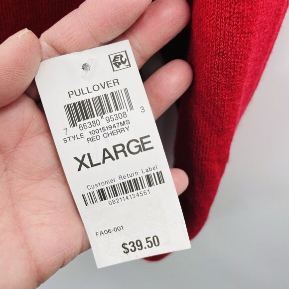 Karen Scott Womens Size XL Mock Neck Zip-Back Sweater in Luxsoft Red $40 2141 - Picture 7 of 8